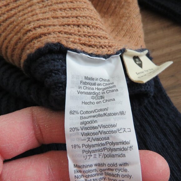 MADEWELL Thompson Pocket Pullover Sweater in Colorblock Heather Timber - Size XS - Picture 16 of 16